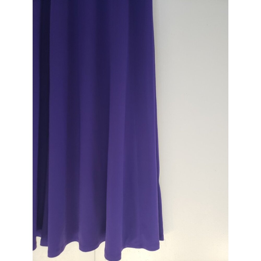 Sangria Womens 6 Semi Formal Maxi Dress Purple Draped Pleated Party Homecoming - Picture 3 of 6